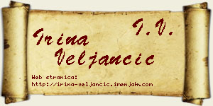 Irina Veljančić vizit kartica